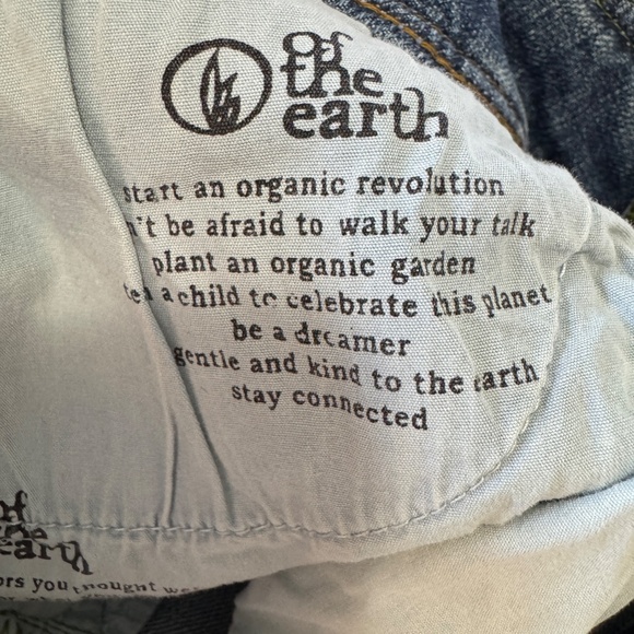 Of The Earth Organic Denim Womens Bootcut Blue Jeans Boho Hippie Casual School - Picture 9 of 16